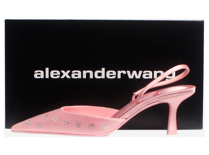 Alexander Wang Pink Delphine 65 Slingback Mules - size EU 38 - view 6