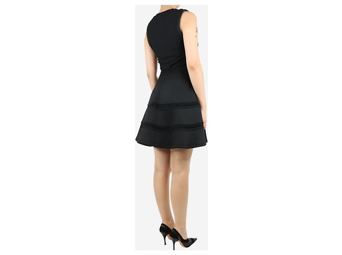 Carven Schwarzes ärmelloses Ripp-Midi-Kleid - Größe M - Ansicht 2