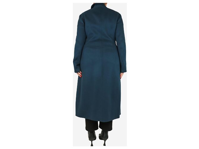 Colombo Casaco de cashmere teal de dupla face - tamanho UK 14 Azul - vista 2