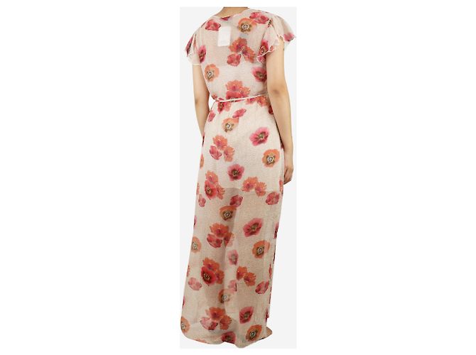 Rag & Bone Vestido midi estampado floral en marfil - talla S - vista 2
