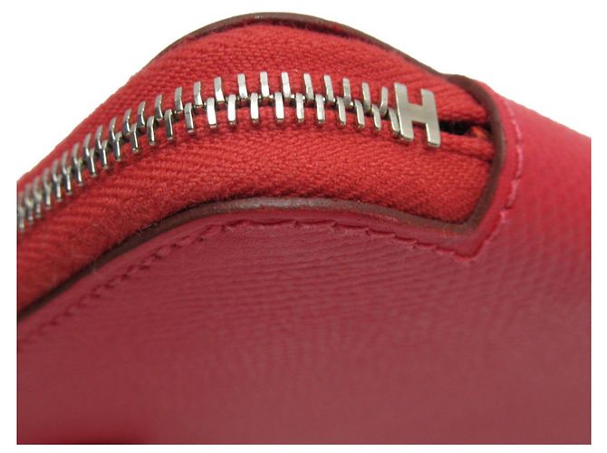 Silk In Hermès Rotes Leder Langgeldbörse von Hermes - Ansicht 3