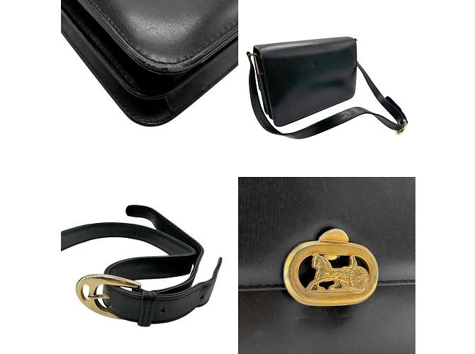Céline Borsa a spalla in pelle nera Celine - vista 4