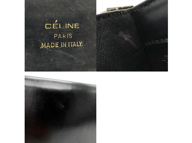 Céline Borsa a spalla in pelle nera Celine - vista 5