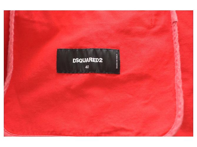 Chaqueta Dsquared2 Roja de Algodón de Doble Botonadura - vista 3