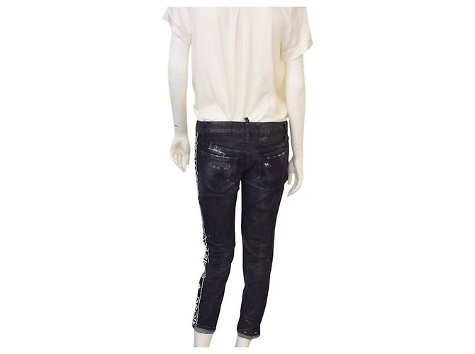 Dsquared2 Icon Jeanshose slim schwarz grau - Ansicht 2