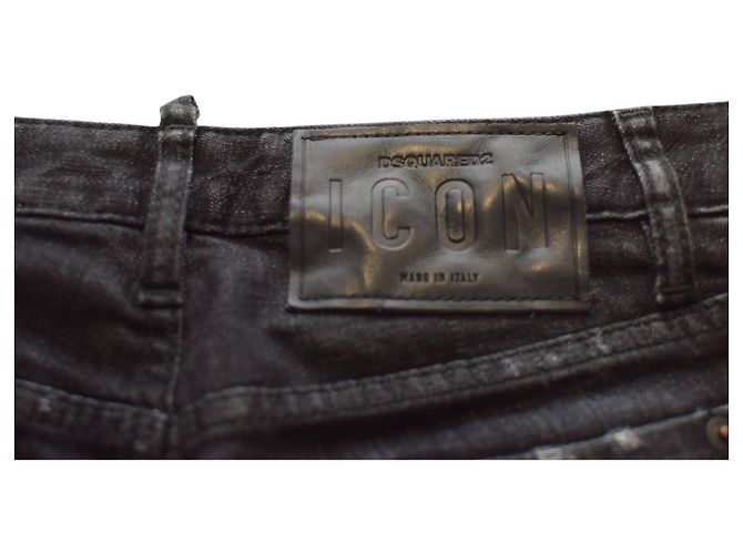 Dsquared2 Icon Jeanshose slim schwarz grau - Ansicht 3