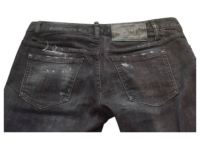Dsquared2 Icon Jeanshose slim schwarz grau - Ansicht 4