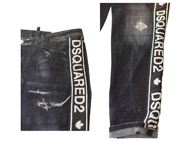 Dsquared2 Icon Jeanshose slim schwarz grau - Ansicht 7