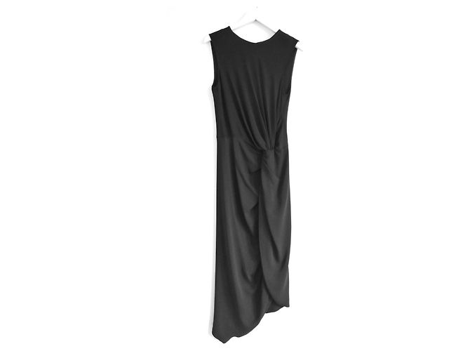 Vestido negro sin mangas con drapeado frontal de Dolce & Gabbana - vista 2