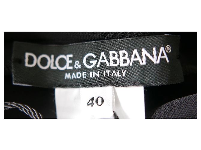 Vestido negro sin mangas con drapeado frontal de Dolce & Gabbana - vista 7