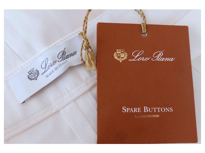 Pantalones de algodón blanco roto Mirel Symphony de Loro Piana - vista 6