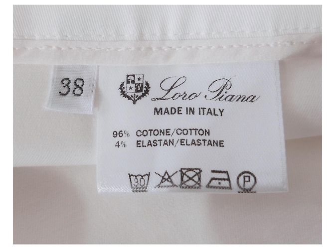 Pantalones de algodón blanco roto Mirel Symphony de Loro Piana - vista 8