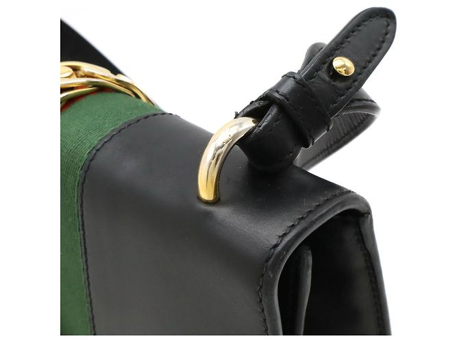 Borsa a spalla in pelle Gucci Sylvie Nero - vista 4