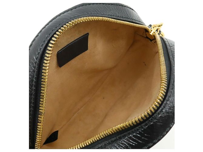 Bolso de hombro Gucci Ophidia GG Marmont de ante y piel patentada Negro - vista 5