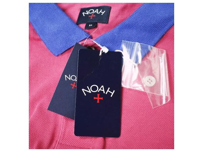 Autre Marque Top de algodón piqué con cuello contrastado NOAH NYC Rosa - vista 3