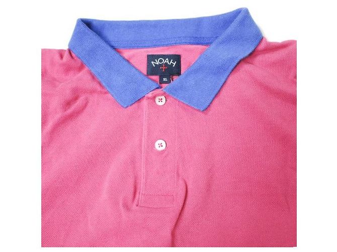 Autre Marque Top de algodón piqué con cuello contrastado NOAH NYC Rosa - vista 5