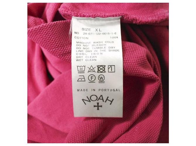 Autre Marque Top de algodón piqué con cuello contrastado NOAH NYC Rosa - vista 8