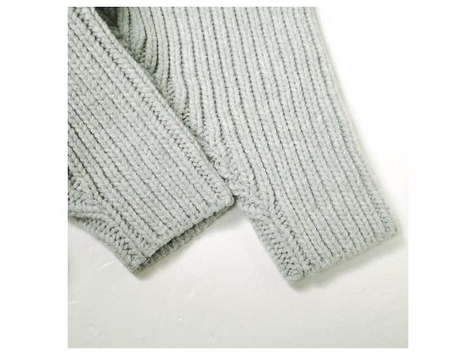 Autre Marque Baserange MEA WRAP Strickjacke aus recycelter Wolle Grau - Ansicht 9