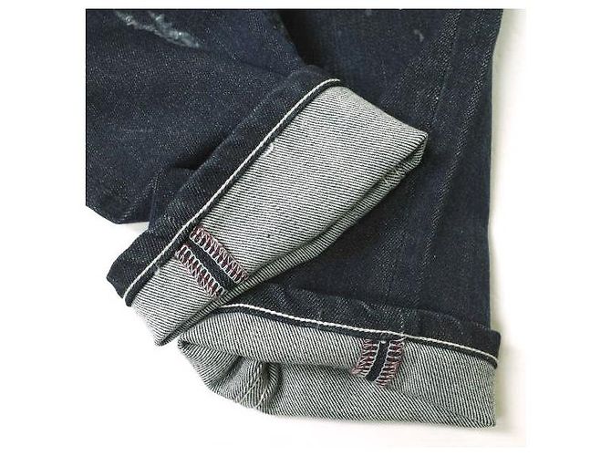 Autre Marque JEANS e-801 SLIM STRETCH Pantalones de mezclilla de algodón Azul oscuro - vista 10