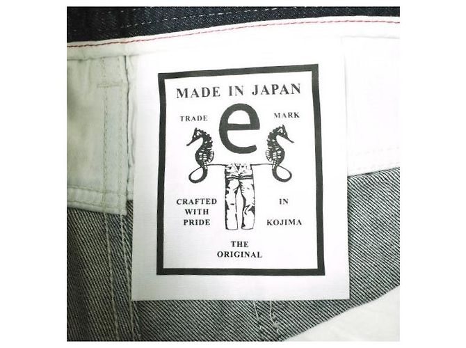 Autre Marque JEANS e-801 SLIM STRETCH Pantalones de mezclilla de algodón Azul oscuro - vista 12