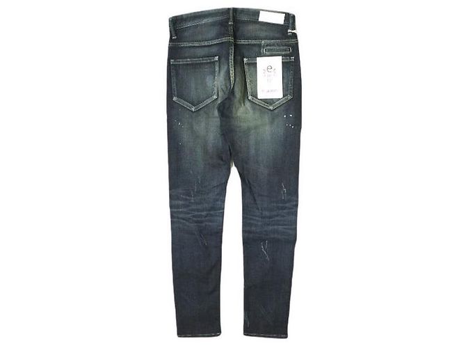 Autre Marque JEANS e-801 SLIM STRETCH Pantalones de mezclilla de algodón Azul oscuro - vista 2