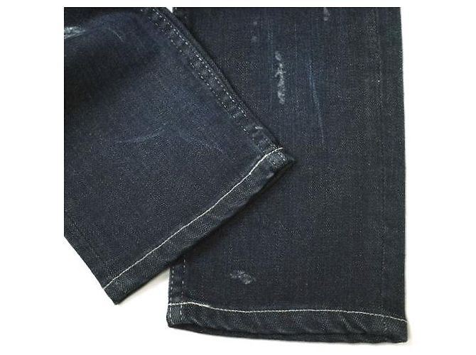 Autre Marque JEANS e-801 SLIM STRETCH Pantalones de mezclilla de algodón Azul oscuro - vista 9