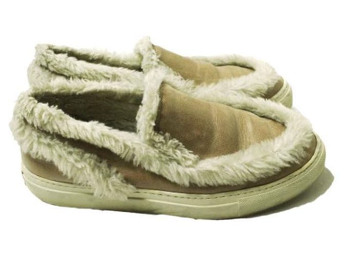 Autre Marque Maison Margiela Leder-Sneaker Beige - Ansicht 3