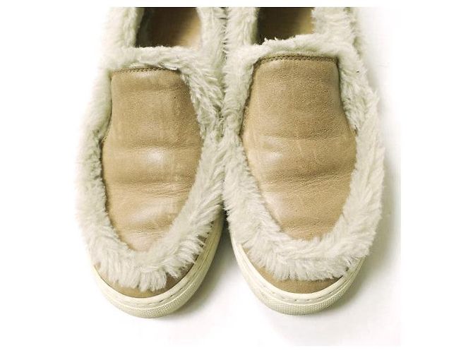Autre Marque Maison Margiela Leder-Sneaker Beige - Ansicht 5