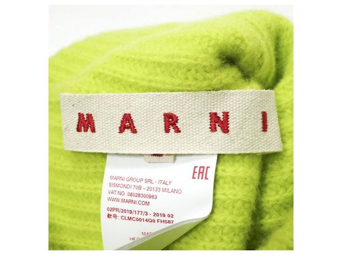 MARNI Woll-Mohair-Strickmütze Golden - Ansicht 4