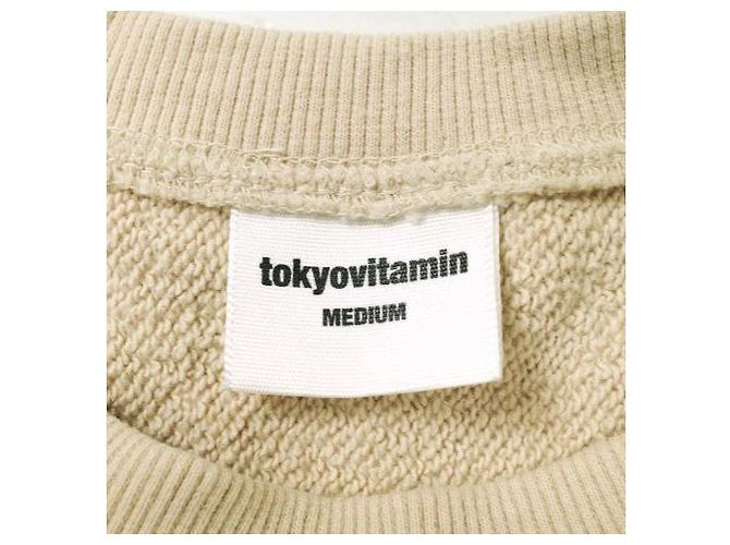 Autre Marque TokyoVitamin Logo Sweatshirt Pullover Beige M - Ansicht 3