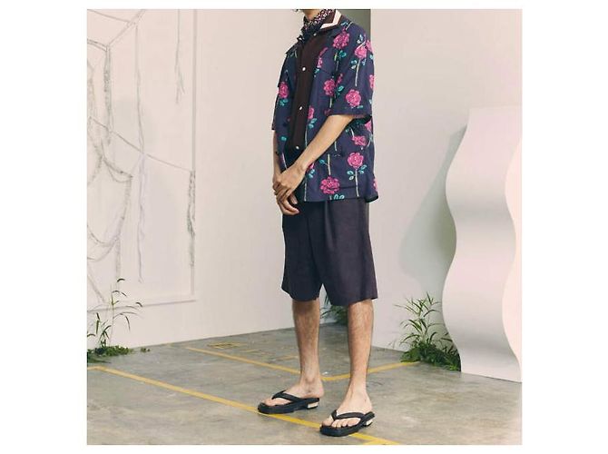 Autre Marque SASQUATCHfabrix. CAMICIA H/S ROSE SAFARI Camicia in rayon Nero - vista 3