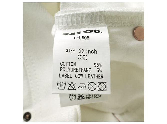 Autre Marque JEANS e-L805 Jeans de algodón elástico ajustados Blanco - vista 7