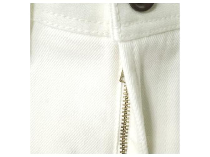 Autre Marque JEANS e-L805 Jeans Tapered in Cotone Elasticizzato Bianco - vista 4