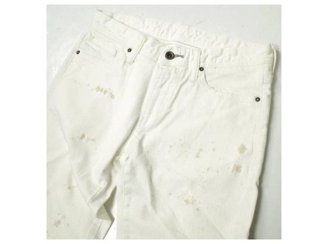 Autre Marque e-804G Baumwoll-Polyurethan Denim-Hose Weiß - Ansicht 2