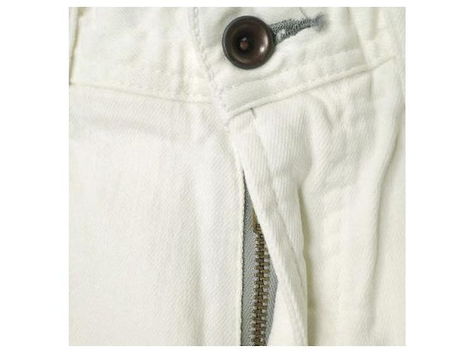 Autre Marque e-804G Baumwoll-Polyurethan Denim-Hose Weiß - Ansicht 3