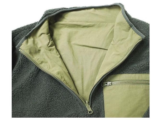 Autre Marque Reversible Urban Research Pullover-Jacke L Anthrazit/Olive - Ansicht 11