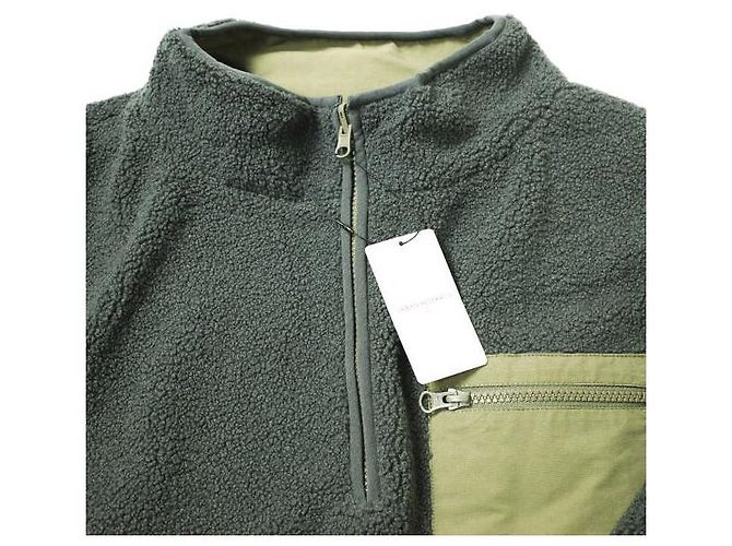 Autre Marque Reversible Urban Research Pullover-Jacke L Anthrazit/Olive - Ansicht 7