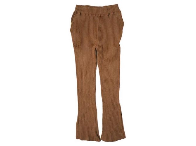 Autre Marque Ray BEAMS Ripp-Hosen mit seitlichem Schlitz aus Baumwolle Braun - Ansicht 2