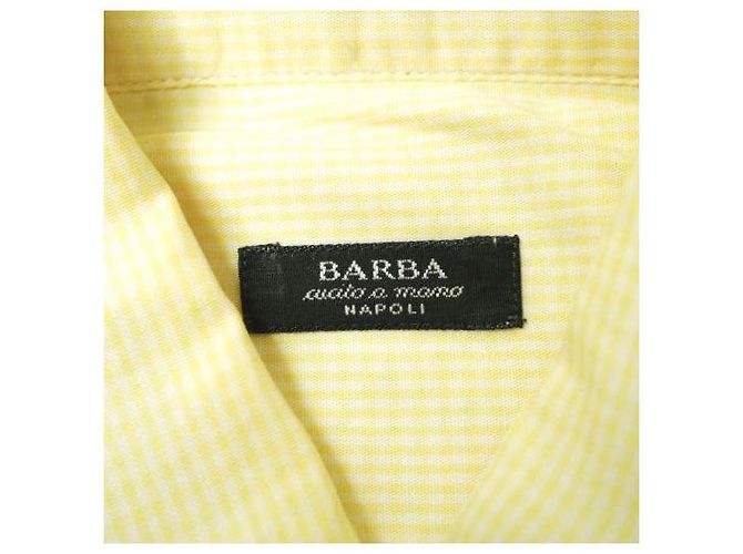 Autre Marque Camicia in cotone Barba Giallo - vista 3