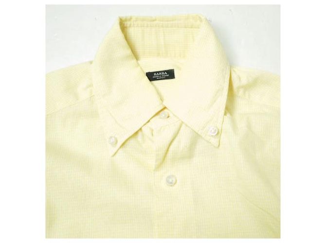 Autre Marque Camicia in cotone Barba Giallo - vista 4