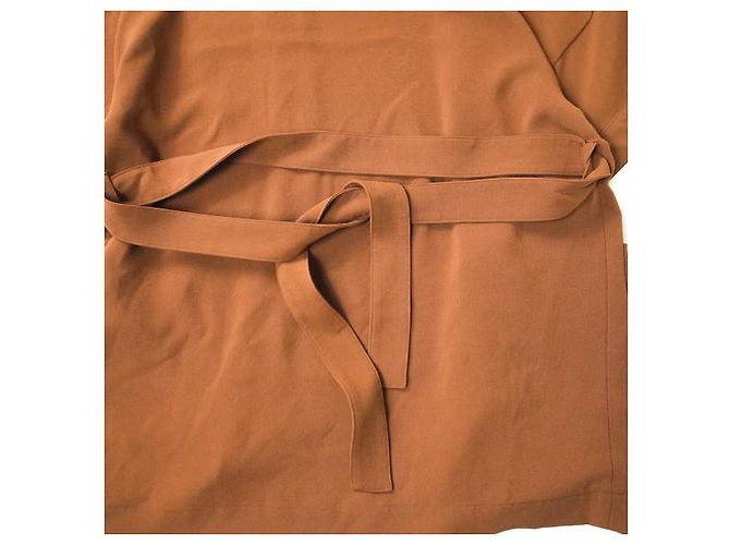 Autre Marque camisa transpassada com cinto ASTRAET marrom - vista 7