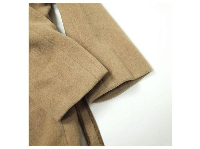 Autre Marque Abrigo Melton Pile Cut 45R Camel Camello - vista 4
