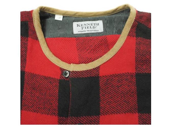 Autre Marque KENNETH FIELD EZ-JAC III Block Check Shirt Jacket XS Red - view 4