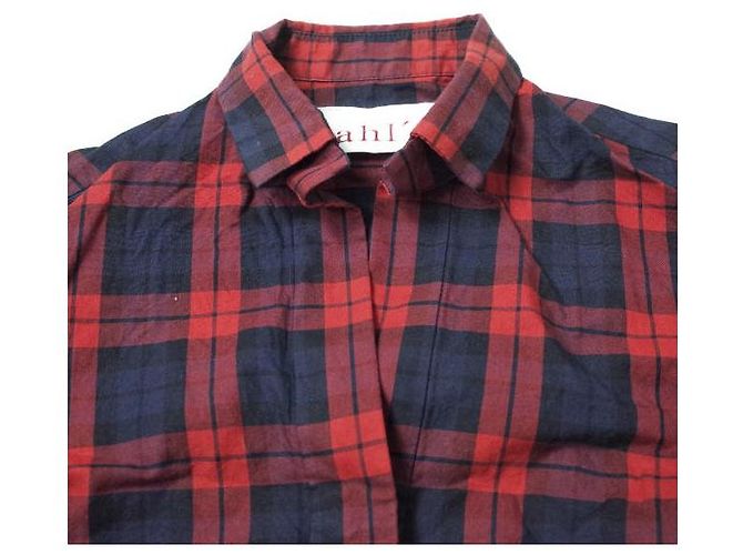 Autre Marque dahl'ia Check Shirt Dress DOP-229TT Red - view 3