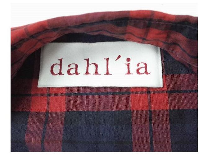 Autre Marque dahl'ia Check Shirt Dress DOP-229TT Red - view 6