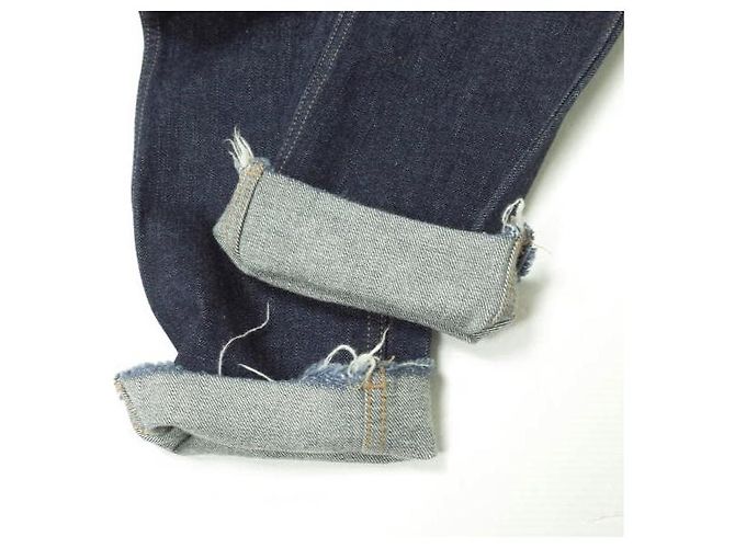 Autre Marque UNUSED Denim Slim Cutoff Jeans Blau - Ansicht 8