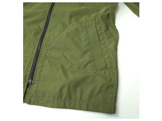 Autre Marque Giacca camicia con zip verde oliva a collo a V dell'esercito - vista 5