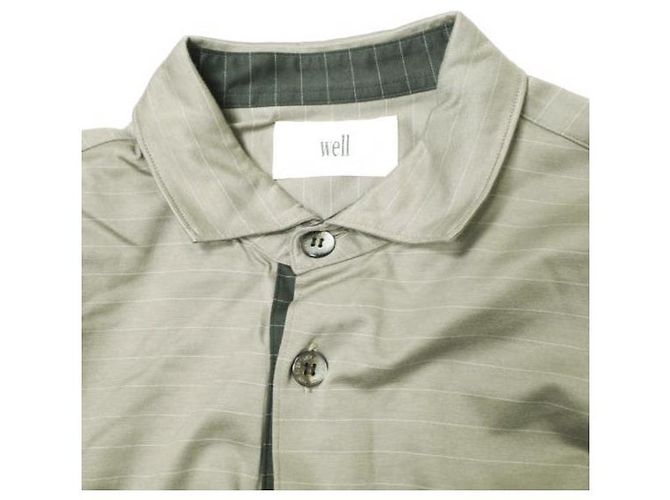 Autre Marque Camicia a maniche lunghe Stretch Border WB20YY01 Marrone - vista 4