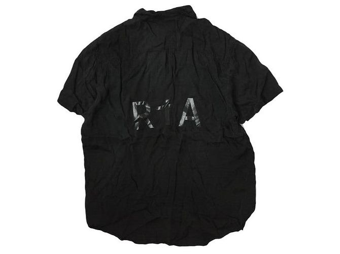Autre Marque RtA Rayon Kurzarmhemd Schwarz - Ansicht 2