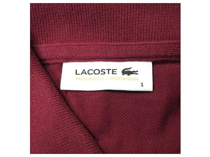 Autre Marque Polo de algodón Lacoste L.12.12 Burdeos - vista 3